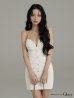 ホワイト　モデル：まおちゃる　身長：158cm　着用サイズ：Sサイズ