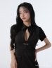 画像12: 【予約商品/9月上旬発送予定】XSサイズあり【Glossy/グロッシー】スエード/ バストカット/ 半袖/ ミニドレス/ キャバドレス[OF08]