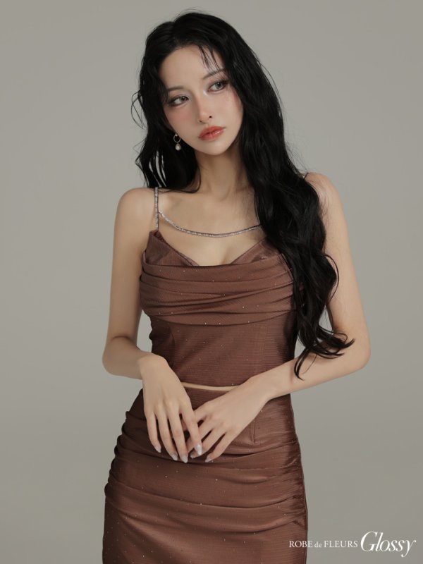 ブラウン モデル:まおちゃる 身長:158cm 着用サイズ:Sサイズ