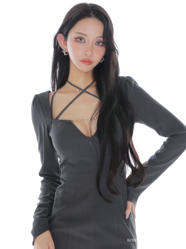 グレー モデル：まおちゃる　身長：158cm　着用サイズ：Sサイズ