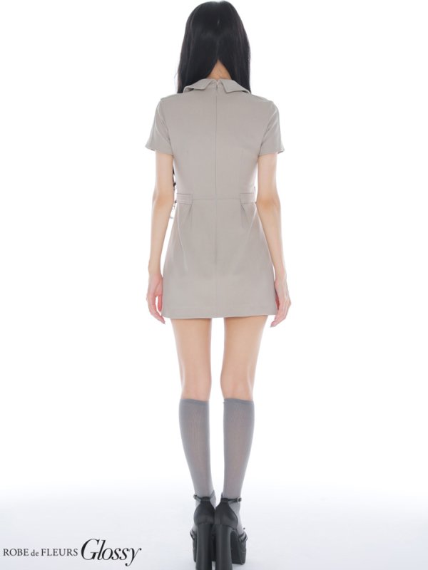 グレージュ　モデル：まおちゃる　身長：158cm　着用サイズ：Sサイズ