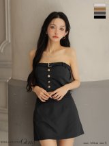 【予約商品/11月中旬発送予定】XSサイズあり【Glossy/グロッシー】ツイル/ キャミ/ セットアップ/ タイト/ ミニドレス/ キャバドレス[OF08]