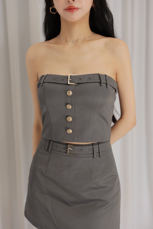 グレー モデル：まおちゃる　身長：158cm　着用サイズ：Sサイズ