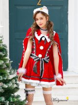 【即日発送】【クリスマスコスプレ7点セット】【Malymoon/マリームーン】マントサンタクロース【フリーサイズ/1カラー】[YMT]