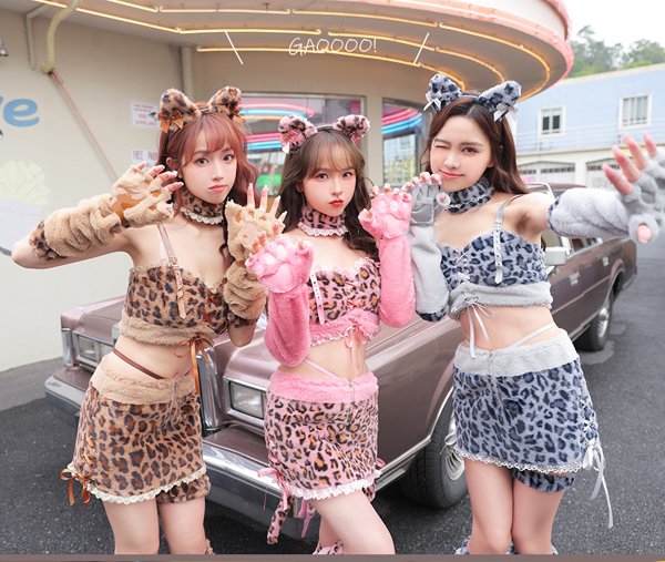 画像3: 【即日発送】ふわもこレオパード【マリームーン】【ハロウィンコスプレ8点セット】【フリーサイズ/3カラー】[HC03]