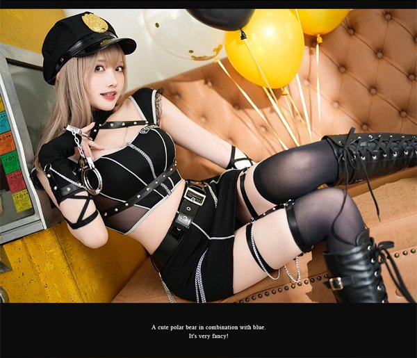 画像4: 【即日発送】シークレットポリス【マリームーン】【ハロウィンコスプレ11点セット】【フリーサイズ/1カラー】[HC03]