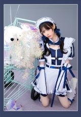 【即日発送】アクセントラインハーネスジャージメイド【マリームーン】【ハロウィンコスプレ6点セット】【フリーサイズ/3カラー】[YMT]