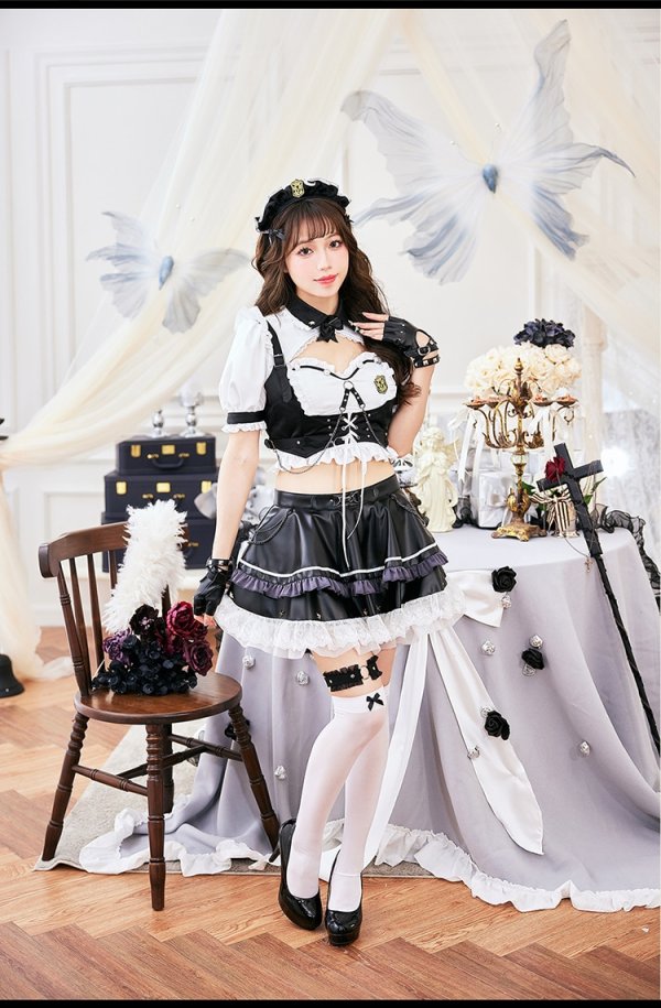 ブラック　モデル身長：163cm　着用サイズ：Fサイズ