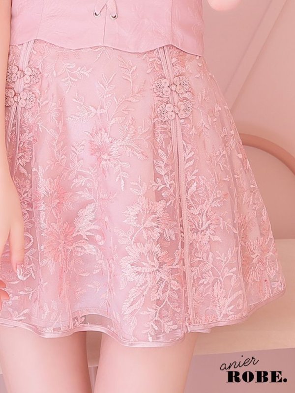 画像14: Lサイズあり【ANIER./アニエル】【ROBE de FLEURS/ローブドフルール】チャイナ/ 編み上げ/ ツーピース/ タイト/ ミニドレス/ キャバドレス [ヘッドアクセ付き][OF08]