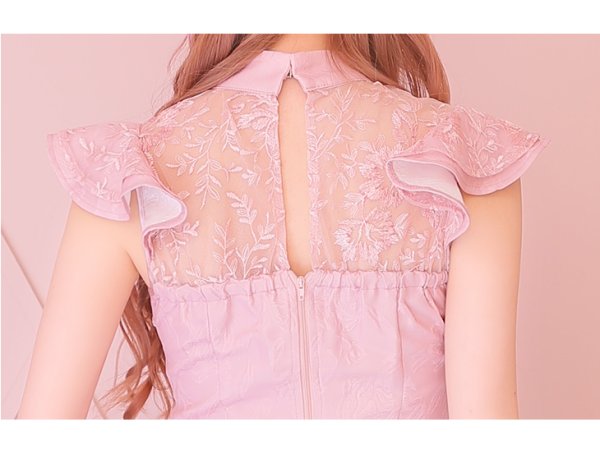 画像11: Lサイズあり【ANIER./アニエル】【ROBE de FLEURS/ローブドフルール】チャイナ/ 編み上げ/ ツーピース/ タイト/ ミニドレス/ キャバドレス [ヘッドアクセ付き][OF08]