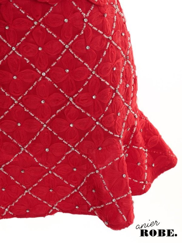 画像13: 【即日発送】【ANIER./アニエル】【ROBE de FLEURS/ローブドフルール】ジップ/サンタ/クリスマス/セットアップ/ ミニドレス/ キャバドレス[OF08]