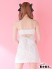画像7: XSサイズあり【Anier ROBE./アニエルローブ】【ROBE de FLEURS/ローブドフルール】スパンコール付きレース/  キャミソール/ バックカットアウト/ リボン/ 台形スカート/ ミニドレス/ キャバドレス[OF2]