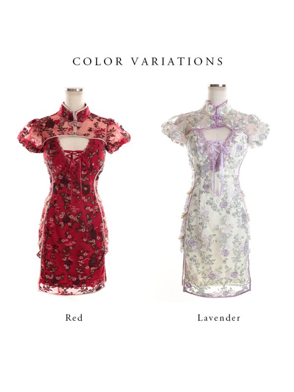 画像15: 【即日発送】XSサイズあり 【ANIER./アニエル】【ROBE de FLEURS/ローブドフルール】刺繍レース/ パールチェーン/ コスプレ/ チャイナドレス/ ミニドレス/ キャバドレス[YMT]