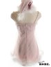 画像8: XSサイズあり【Anier ROBE./アニエルローブ】【ROBE de FLEURS/ローブドフルール】ランジェリー/ フェアリーチュール/ Aライン/ サンタ/ クリスマス/ ミニドレス/ キャバドレス[帽子付き・胸元のファー取り外し可能][OF2]