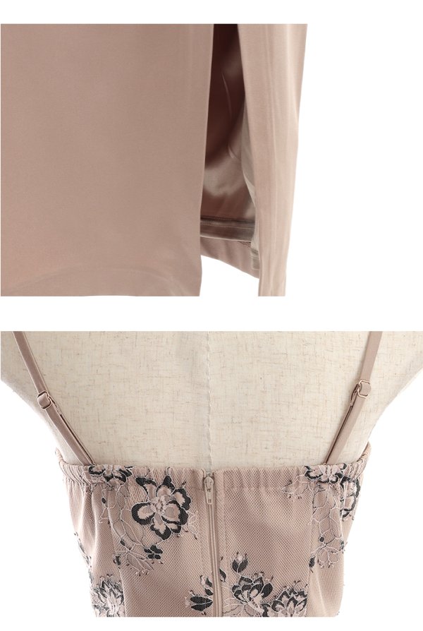 画像13: 【ANIER./アニエル】【ROBE de FLEURS/ローブドフルール】フラワーレース/ チェーン/ キャミソール/ ビジュー/ ミディアム丈/ セットアップ/ 2ピース/ ミディアムドレス/ キャバドレス[OF08]