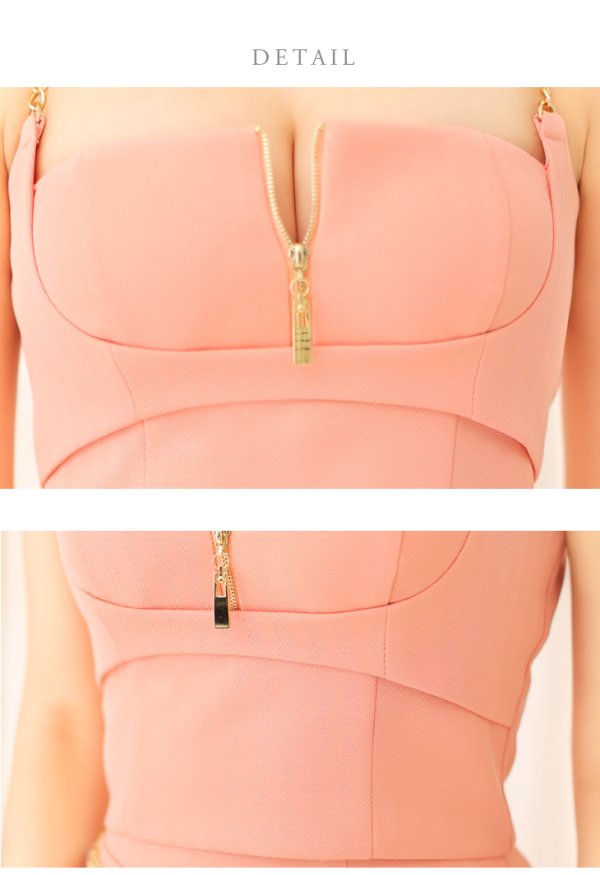 画像34: XSサイズあり【ANIER./アニエル】【ROBE de FLEURS/ローブドフルール】チェーン/ フェティッシュ/ セットアップ/ 2ピース/ キャミソール/ タイト/ ミニドレス/ キャバドレス[OF08]