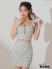 画像19: XSサイズあり【Anier ROBE./アニエルローブ】【ROBE de FLEURS/ローブドフルール】dot bust cut frill setup dress/ セットアップ/ 2ピース/ ノースリーブ/ ドット/ シアー/ ミニドレス/ キャバドレス