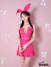 画像3: XSサイズあり【Anier ROBE./アニエルローブ】【ROBE de FLEURS/ローブドフルール】Tweed heart studded bunny setup mini dress/ セットアップ/ 2ピース/ キャミソール/ ハートスタッズ/ プリーツスカート/ ミニドレス/ キャバドレス[OF2]
