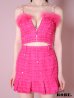 画像8: XSサイズあり【Anier ROBE./アニエルローブ】【ROBE de FLEURS/ローブドフルール】Tweed heart studded bunny setup mini dress/ セットアップ/ 2ピース/ キャミソール/ ハートスタッズ/ プリーツスカート/ ミニドレス/ キャバドレス[OF2]