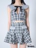 画像12: XSサイズあり【Anier ROBE./アニエルローブ】【ROBE de FLEURS/ローブドフルール】Fluffy cute check bear setup mini dress/ セットアップ/ 2ピース/ キャミソール/ ファー/ フレア/ ミニドレス/ キャバドレス[OF2]