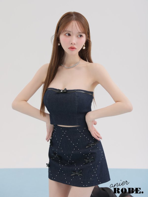 ネイビー モデル:ゆめ 身長:160cm 着用サイズ:Sサイズ