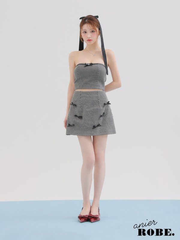 グレー モデル:ももか 身長:156cm 着用サイズ:Sサイズ