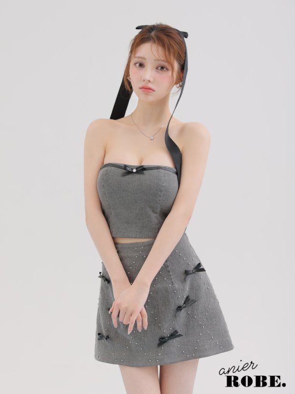 グレー モデル:ももか 身長:156cm 着用サイズ:Sサイズ