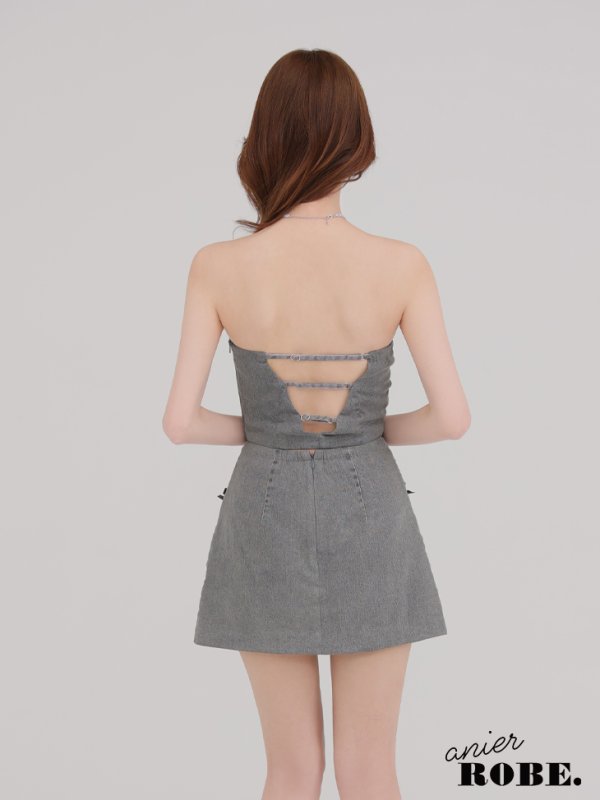 グレー モデル:れいな先生 身長:163cm 着用サイズ:Sサイズ