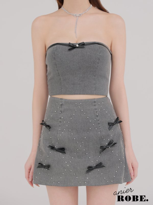 グレー モデル:れいな先生 身長:163cm 着用サイズ:Sサイズ