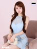 ブルー モデル：ももか　身長：156cm　着用サイズ：Sサイズ