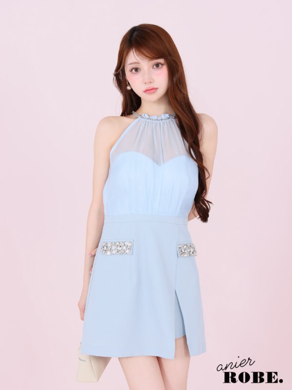 ブルー モデル：ももか　身長：156cm　着用サイズ：Sサイズ