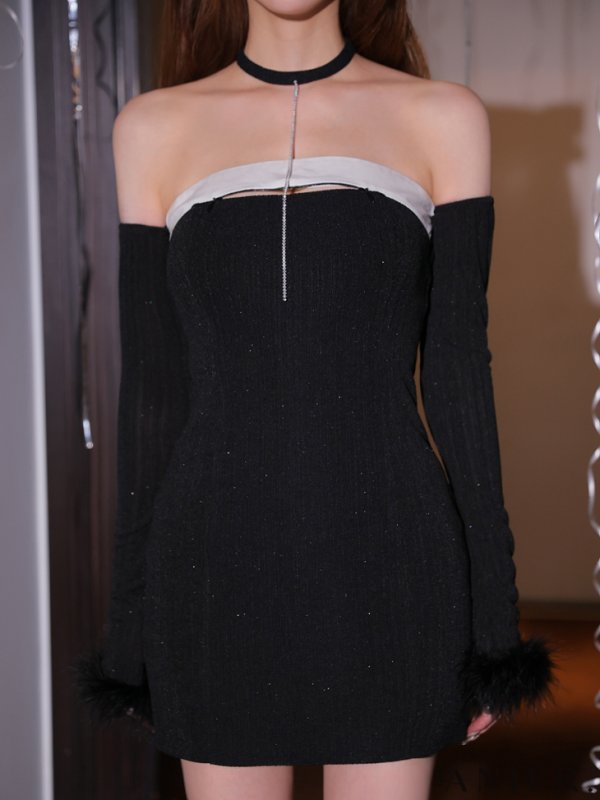 ブラック モデル:れいな先生 身長:163cm 着用サイズ:Sサイズ