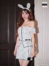 【予約商品/10月上旬発送予定】XSサイズあり【ANIER./アニエル】【ROBE de FLEURS/ローブドフルール】Bear armwarmer cat halloween dress/ キャット/ コスプレ/ ミニドレス/ キャバドレス[OF02]