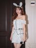 画像1: 【予約商品/10月上旬発送予定】XSサイズあり【ANIER./アニエル】【ROBE de FLEURS/ローブドフルール】Bear armwarmer cat halloween dress/ キャット/ コスプレ/ ミニドレス/ キャバドレス[OF02] (1)