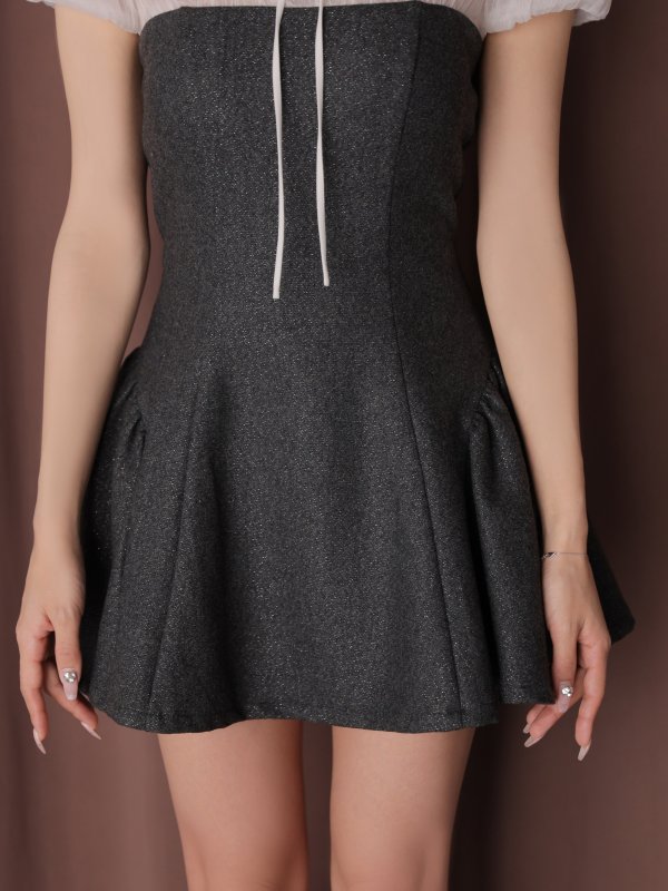 グレー　モデル：まりあ　身長：154cm　着用サイズ：Sサイズ