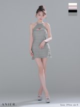 【予約商品/1月下旬発送予定】XSサイズあり【ANIER./アニエル】【ROBE de FLEURS/ローブドフルール】Chiffon halter neck bust cutout tight mini dress/ シフォン/ ホルターネック/ バストカットアウト/ タイト/ ミニドレス/ キャバドレス[OF08]