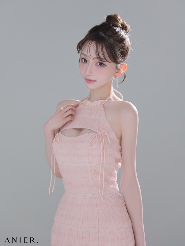 ピンク　モデル：はな　身長：159cm　着用サイズ：Sサイズ