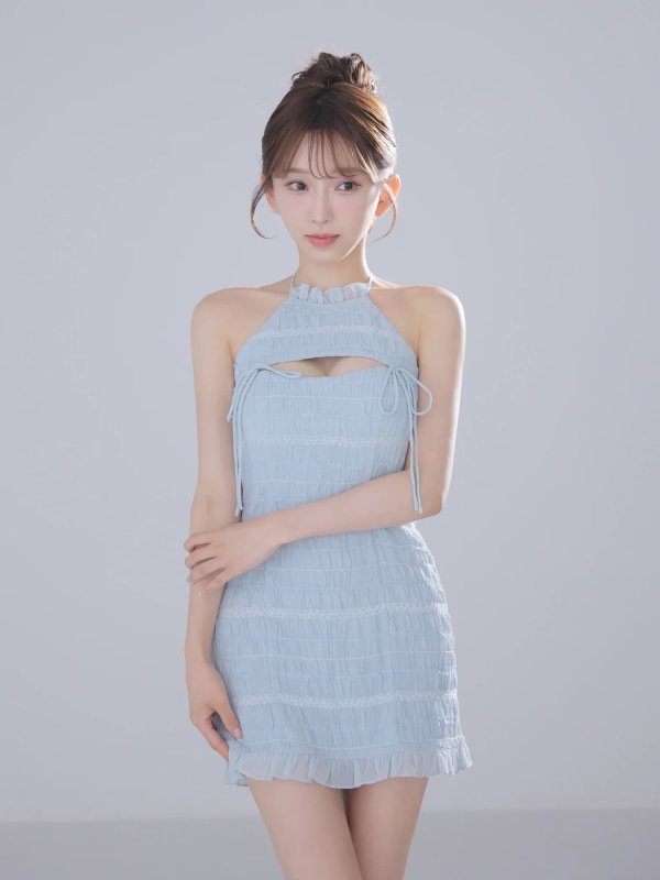 ブルー　モデル：はな　身長：159cm　着用サイズ：Sサイズ
