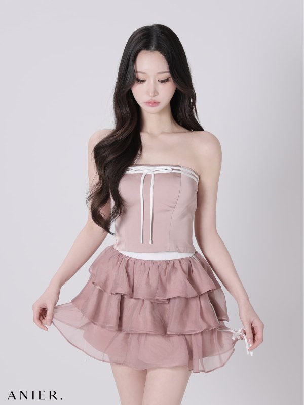 ピンク モデル：ねお　身長：160cm　着用サイズ：Sサイズ