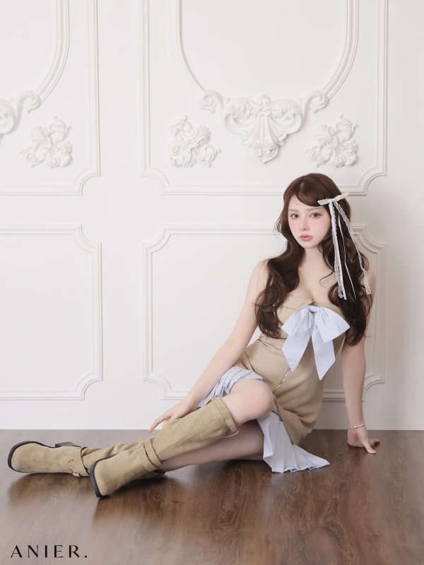 ベージュ　モデル：ももか　身長：156cm　着用サイズ：Sサイズ