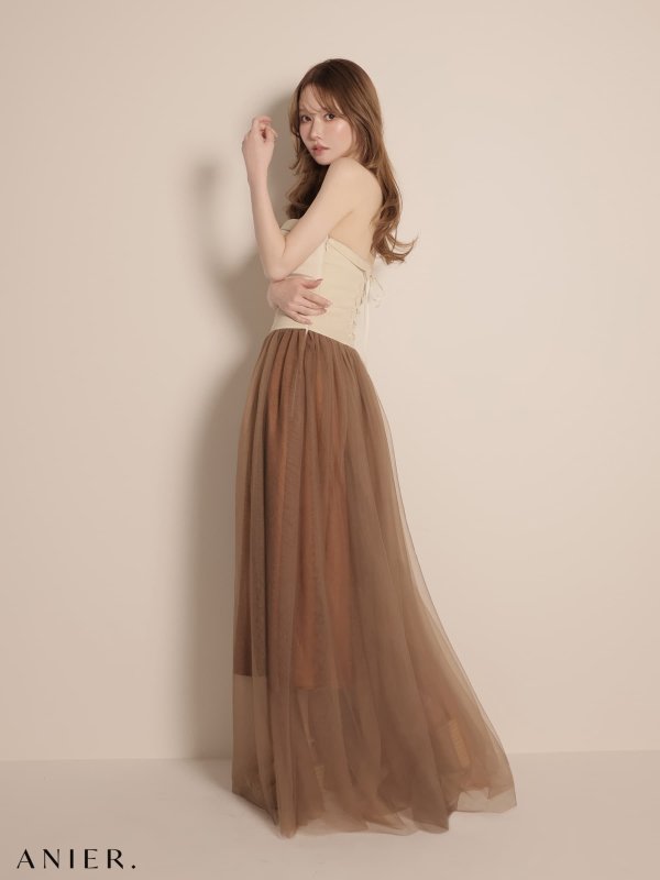 アイボリーxブラウン　モデル：ゆめ　身長：160cm　着用サイズ：Sサイズ