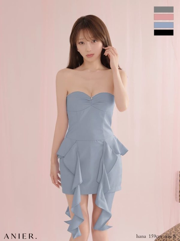ブルー　モデル：はな　身長：159cm　着用サイズ：Sサイズ
