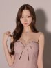 ピンクベージュ　モデル：かりん　身長：165cm　着用サイズ：Sサイズ