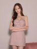 ピンクベージュ　モデル：かりん　身長：165cm　着用サイズ：Sサイズ