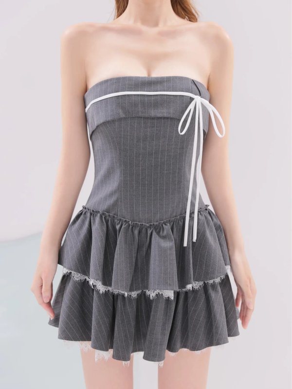 グレー　モデル：まりん　 身長：164cm　着用サイズ：Sサイズ