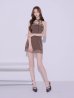 ブラウン　モデル：かりん　身長：165cm　着用サイズ：Sサイズ