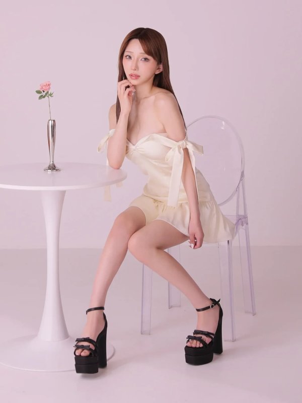 アイボリー モデル：はな　身長：159cm　着用サイズ：Sサイズ