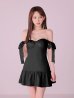 ブラック モデル：はな　身長：159cm　着用サイズ：Sサイズ
