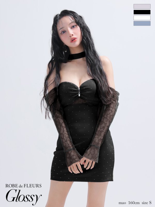 ブラック モデル：まおちゃる　身長：158cm　着用サイズ：Sサイズ