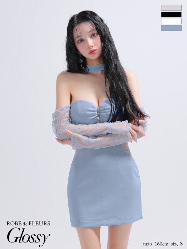 ブルー モデル：まおちゃる　身長：158cm　着用サイズ：Sサイズ